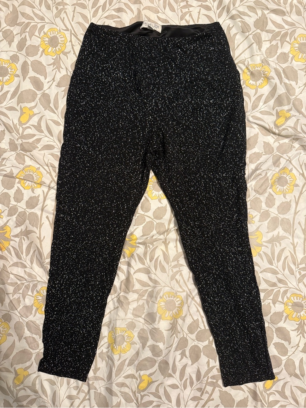 Rachel Zoe Black Leggings with Silver Fleck Detail